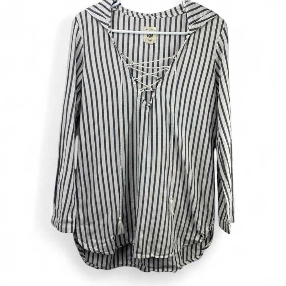 Billabong Women's Grey and White Hoodie